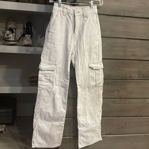 Princess Polly white cargo pants, size US 4
